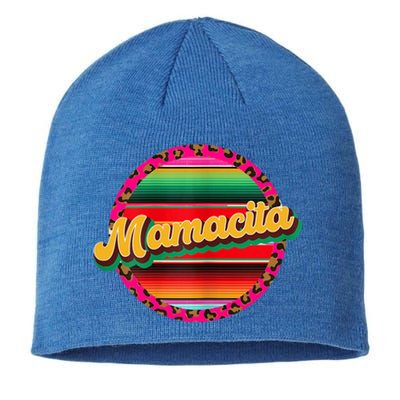 Cool Mamacita Mexican Mom Leopard Serape Cinco De Mayo Funny Gift Sustainable Beanie