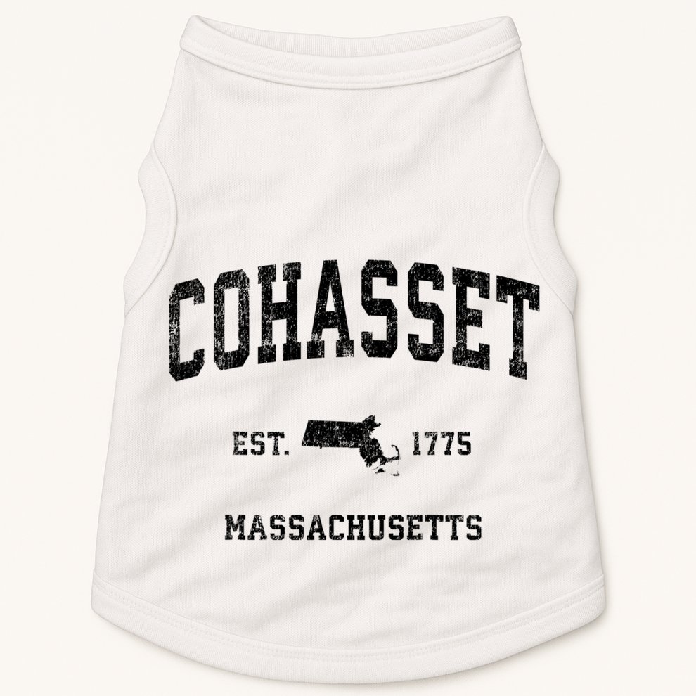 Cohasset Massachusetts Ma Vintage Established Sports Design Doggie Tank