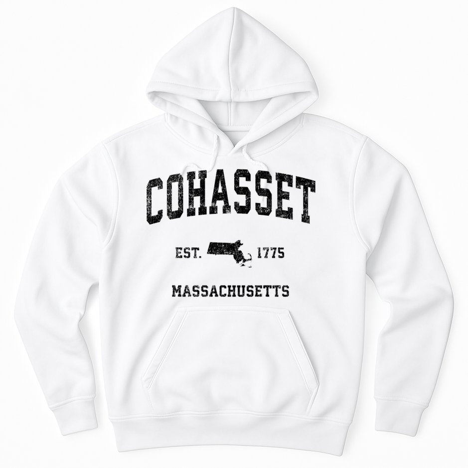 Cohasset Massachusetts Ma Vintage Established Sports Design Hoodie