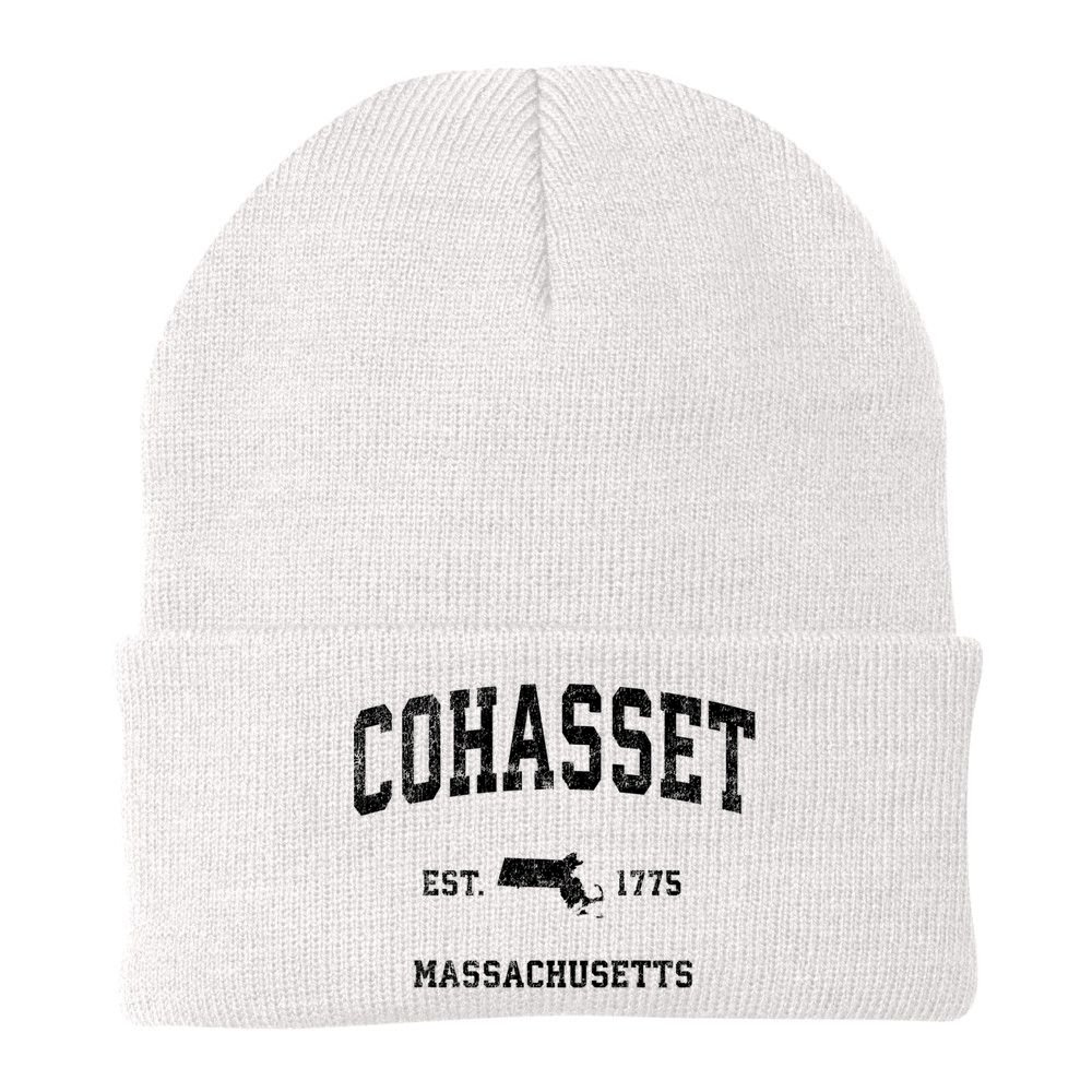 Cohasset Massachusetts Ma Vintage Established Sports Design Beanie