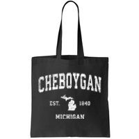 Cheboygan Michigan Mi Vintage Sports Tote Bag