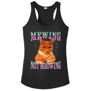 Cat Mewing Meme Mewing Not Meowing Ladies PosiCharge Competitor Racerback Tank