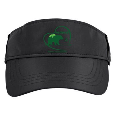 CP Mom Mama Bear Green Ribbon Cerebral Palsy Awareness Mom Adult Drive Performance Visor