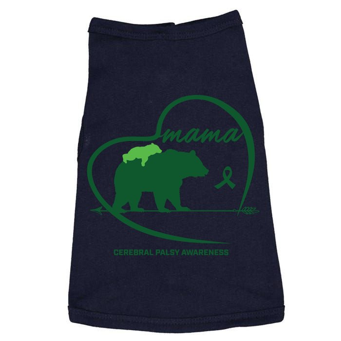 CP Mom Mama Bear Green Ribbon Cerebral Palsy Awareness Mom Doggie Tank