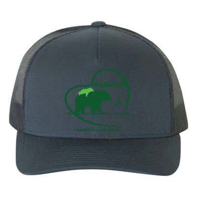 CP Mom Mama Bear Green Ribbon Cerebral Palsy Awareness Mom Yupoong Adult 5-Panel Trucker Hat