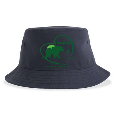 CP Mom Mama Bear Green Ribbon Cerebral Palsy Awareness Mom Sustainable Bucket Hat