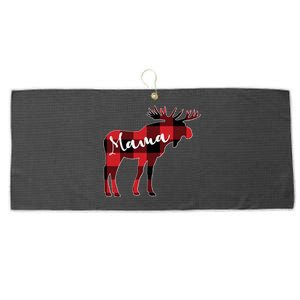 Cute Mama Moose Christmas Gift Family Matching Moose Lover Funny Gift Large Microfiber Waffle Golf Towel