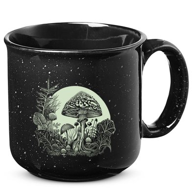 Cottagecore Moon Mushrooms Plants And Trees Gift 15oz Campfire Ceramic Mug