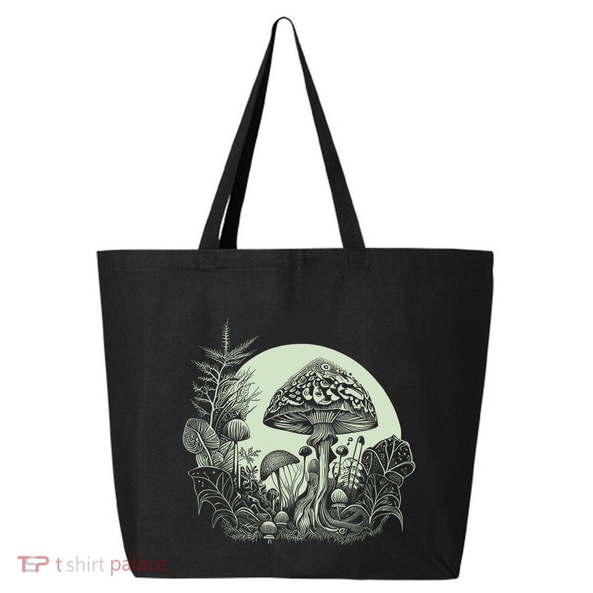 Cottagecore Moon Mushrooms Plants And Trees Gift 25L Jumbo Tote
