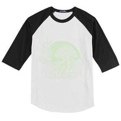 Cottagecore Moon Mushrooms Plants And Trees Gift Kids Colorblock Raglan Jersey