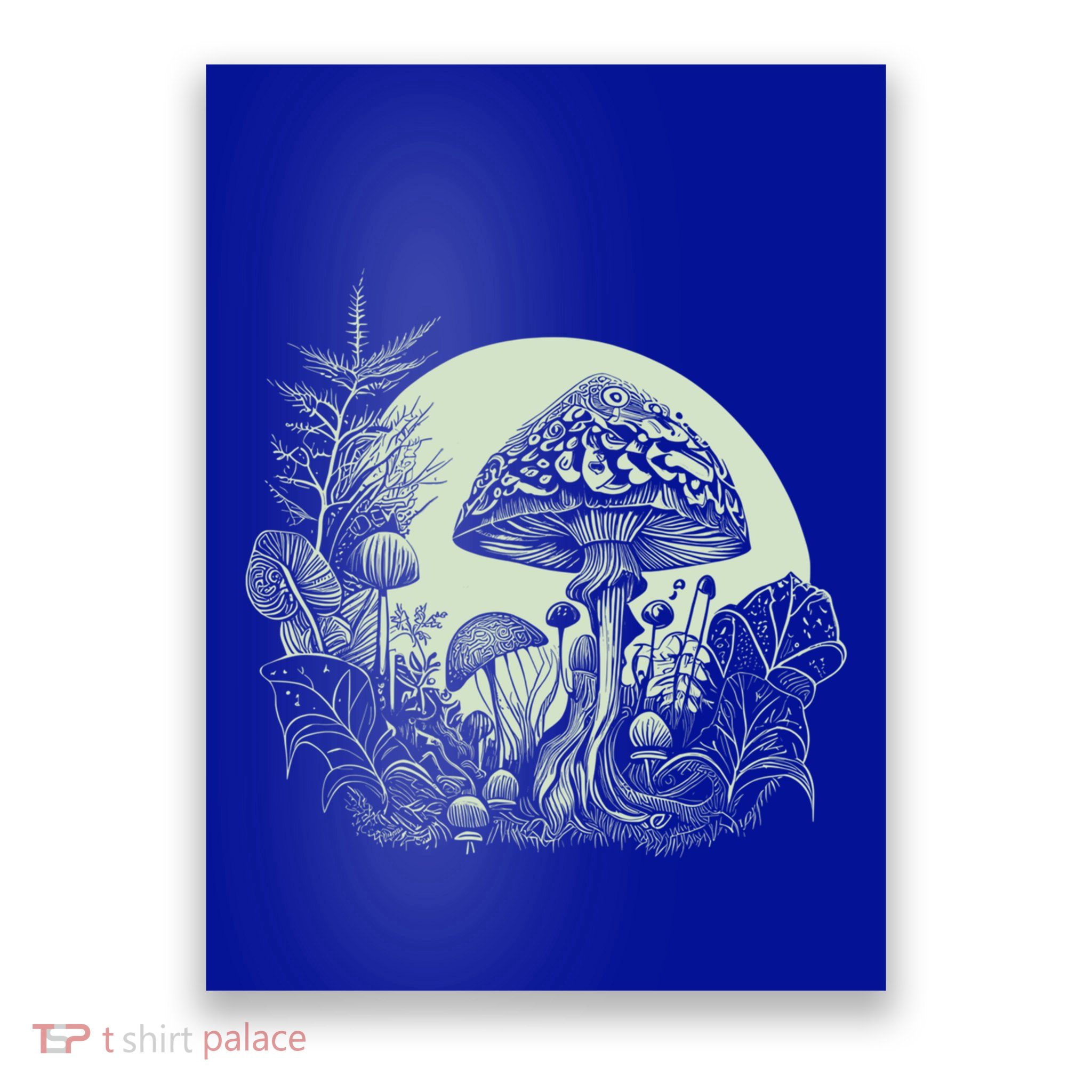 Cottagecore Moon Mushrooms Plants And Trees Gift Poster