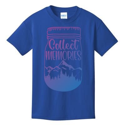 Collect Memories Mountain Camping Nature Lovers Hiking Gift Kids T-Shirt