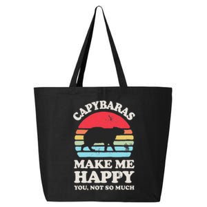 Capybaras Make Me Happy You Not So Much Capybara Lover Retro 25L Jumbo Tote