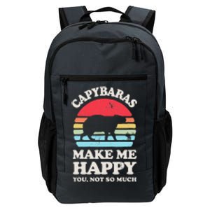 Capybaras Make Me Happy You Not So Much Capybara Lover Retro Daily Commute Backpack