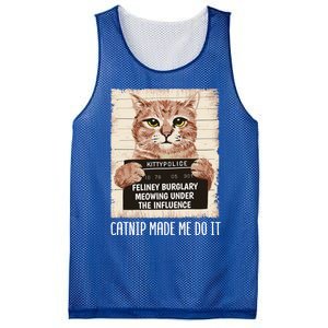 Catnip Made Me Do Igift Funny Cat Owners Catnip Cat Gift Mesh Reversible Basketball Jersey Tank