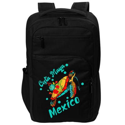 Costa Maya Mexico Turtle Sea Tropical Souvenir Travel Impact Tech Backpack