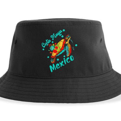 Costa Maya Mexico Turtle Sea Tropical Souvenir Travel Sustainable Bucket Hat