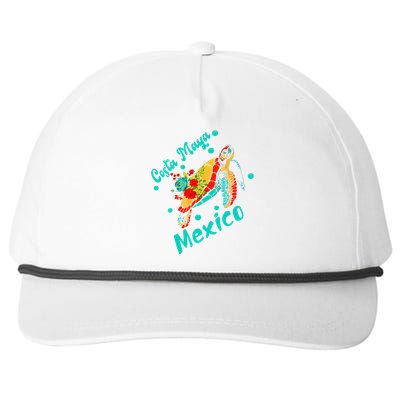 Costa Maya Mexico Turtle Sea Tropical Souvenir Travel Snapback Five-Panel Rope Hat