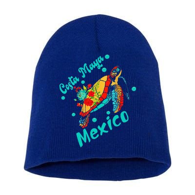 Costa Maya Mexico Turtle Sea Tropical Souvenir Travel Short Acrylic Beanie