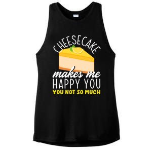 Cheesecake Makes Me Happy Cheese Cake Dessert Great Gift Ladies PosiCharge Tri-Blend Wicking Tank