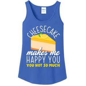 Cheesecake Makes Me Happy Cheese Cake Dessert Great Gift Ladies Essential Tank