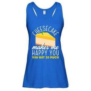 Cheesecake Makes Me Happy Cheese Cake Dessert Great Gift Ladies Essential Flowy Tank