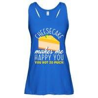 Cheesecake Makes Me Happy Cheese Cake Dessert Great Gift Ladies Essential Flowy Tank