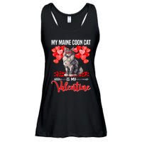 Cute My Maine Coon Cat Is My Valentine Valentines Day Ladies Essential Flowy Tank