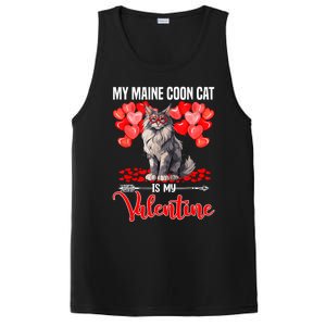 Cute My Maine Coon Cat Is My Valentine Valentines Day PosiCharge Competitor Tank