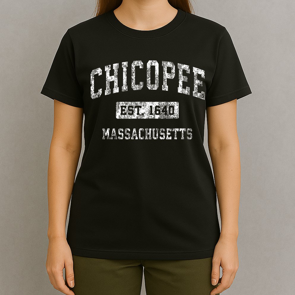 Chicopee Massachusetts Ma Vintage Established Sports Design T-Shirt