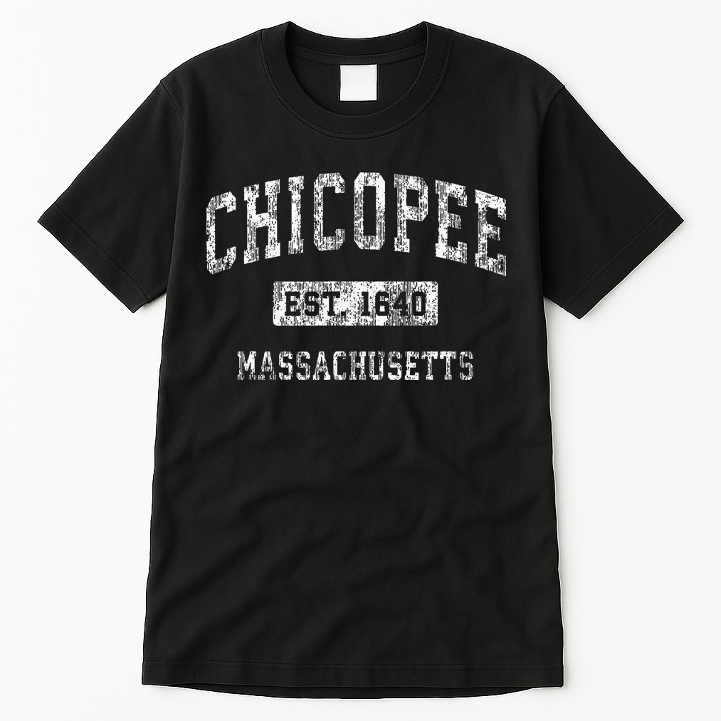 Chicopee Massachusetts Ma Vintage Established Sports Design Tall T-Shirt
