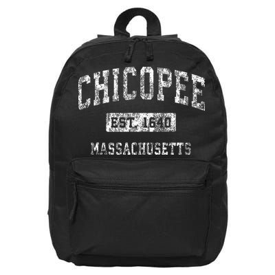 Chicopee Massachusetts Ma Vintage Established Sports Design 16 in Basic Backpack