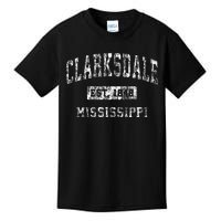 Clarksdale Mississippi Ms Vintage Established Sports Kids T-Shirt