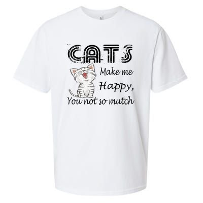 Cats Make Me Happy You Not So Much Sueded Cloud Jersey T-Shirt