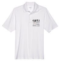 Cats Make Me Happy You Not So Much Men's Origin Performance Pique Polo