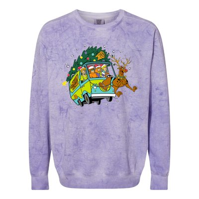 Christmas Mystery Machine Reindeer Gang Colorblast Crewneck Sweatshirt