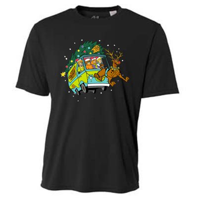 Christmas Mystery Machine Reindeer Gang Cooling Performance Crew T-Shirt