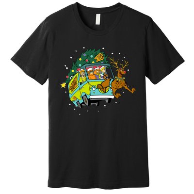 Christmas Mystery Machine Reindeer Gang Premium T-Shirt