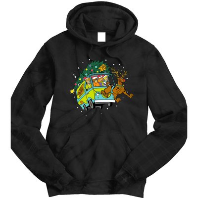 Christmas Mystery Machine Reindeer Gang Tie Dye Hoodie