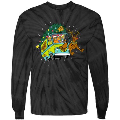 Christmas Mystery Machine Reindeer Gang Tie-Dye Long Sleeve Shirt