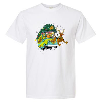 Christmas Mystery Machine Reindeer Gang Garment-Dyed Heavyweight T-Shirt