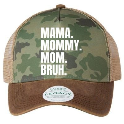 Classic Mama Mommy Mom Bruh Meme Legacy Tie Dye Trucker Hat