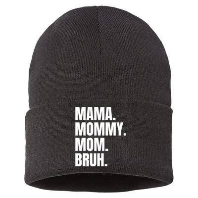 Classic Mama Mommy Mom Bruh Meme Sustainable Knit Beanie