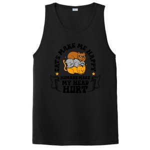 Cats Make Me Happy Hu Make My Head Hurt Cats Lover Great Gift PosiCharge Competitor Tank