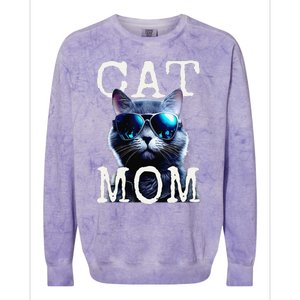 Cat Mom Mother House Cats Mommy Mum Mothers Day Cat Colorblast Crewneck Sweatshirt