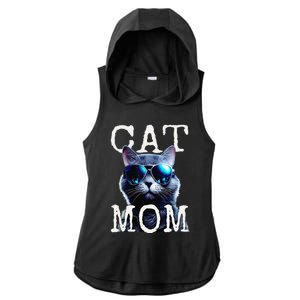 Cat Mom Mother House Cats Mommy Mum Mothers Day Cat Ladies PosiCharge Tri-Blend Wicking Draft Hoodie Tank