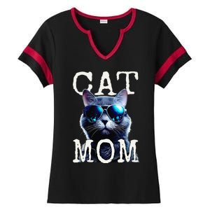 Cat Mom Mother House Cats Mommy Mum Mothers Day Cat Ladies Halftime Notch Neck Tee