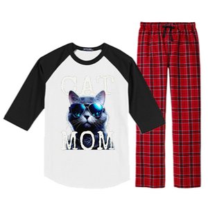 Cat Mom Mother House Cats Mommy Mum Mothers Day Cat Raglan Sleeve Pajama Set