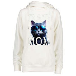 Cat Mom Mother House Cats Mommy Mum Mothers Day Cat Womens Funnel Neck Pullover Hood