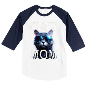 Cat Mom Mother House Cats Mommy Mum Mothers Day Cat Baseball Sleeve Shirt